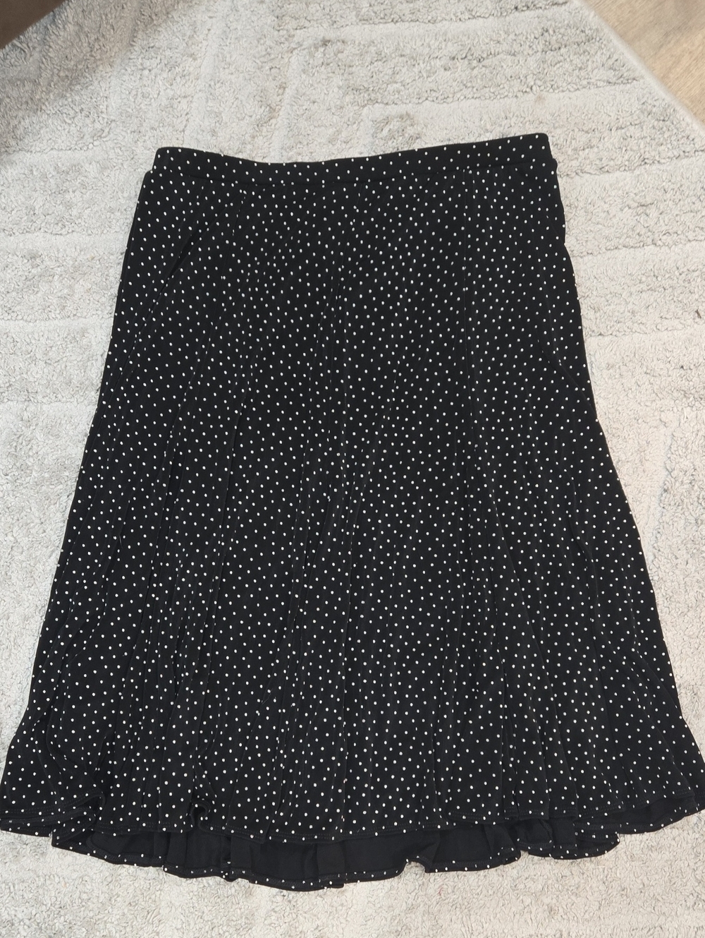 LAST CALL! NEW Chico's Black Skirt with White Polka Dots
